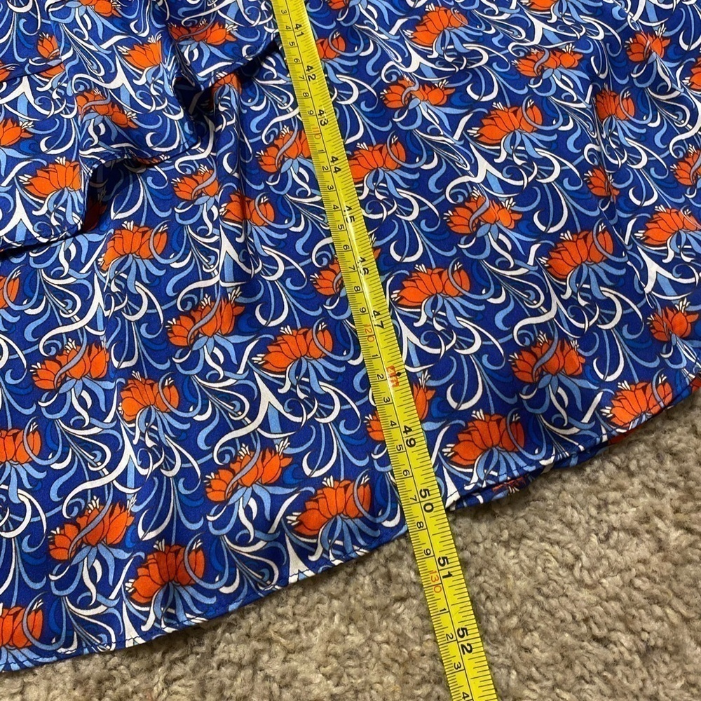 ALEXIS Women’s Alleria Floral Print Dress Blue Size L Ruffle Detail Midi - Picture 9 of 9